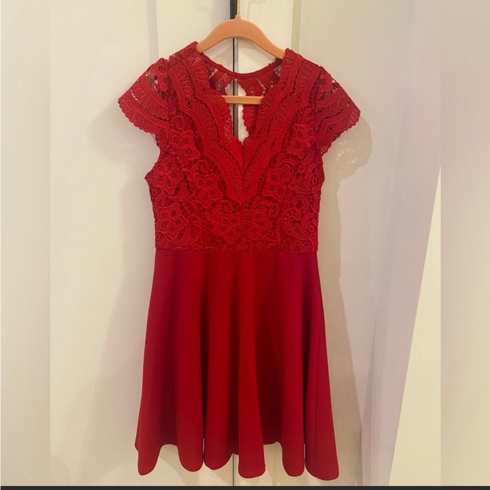 Rare Editions girls red cocktail dress size 8